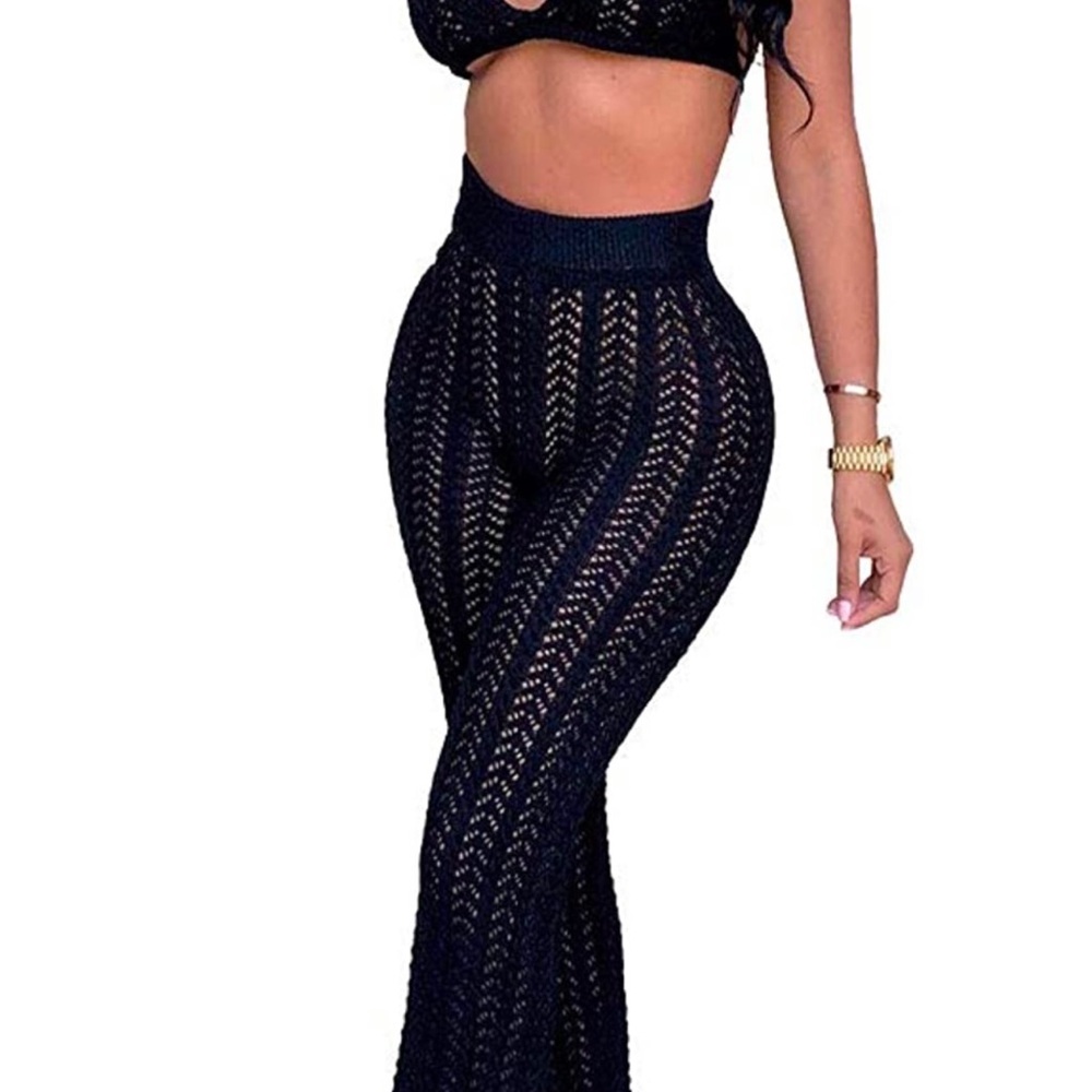 Elegant Black Knit Pants